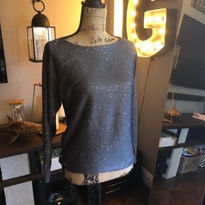 Alfani Long Sleeve Sequin Top